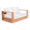  Manufacturer Color_White -- Tulum 63" Off White Water Resistant Fabric Upholstered Outdoor Patio Sofa IMAGE 7