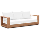  Meridian Tulum 87" Off White Water Resistant Fabric Upholstered Outdoor Patio Sofa IMAGE 1