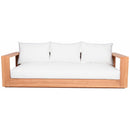  Meridian Tulum 87" Off White Water Resistant Fabric Upholstered Outdoor Patio Sofa IMAGE 5