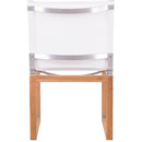  Meridian Tulum Off White Water Resistant Mesh Fabric Outdoor Patio Dining Side Chair IMAGE 3