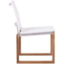  Meridian Tulum Off White Water Resistant Mesh Fabric Outdoor Patio Dining Side Chair IMAGE 5