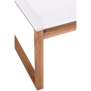  Meridian Tulum Off White Water Resistant Mesh Fabric Outdoor Patio Dining Side Chair IMAGE 6