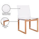  Meridian Tulum Off White Water Resistant Mesh Fabric Outdoor Patio Dining Side Chair IMAGE 8
