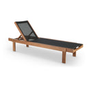 Meridian Tulum Black Adjustable Mesh Water Resistant Fabric Outdoor Patio Chaise Lounge IMAGE 1
