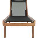  Meridian Tulum Black Adjustable Mesh Water Resistant Fabric Outdoor Patio Chaise Lounge IMAGE 3