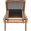  Meridian Tulum Black Adjustable Mesh Water Resistant Fabric Outdoor Patio Chaise Lounge IMAGE 4