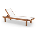  Meridian Tulum Off White Adjustable Mesh Water Resistant Fabric Outdoor Patio Chaise Lounge IMAGE 1