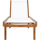  Meridian Tulum Off White Adjustable Mesh Water Resistant Fabric Outdoor Patio Chaise Lounge IMAGE 3