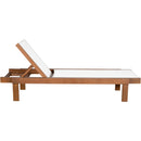  Meridian Tulum Off White Adjustable Mesh Water Resistant Fabric Outdoor Patio Chaise Lounge IMAGE 5