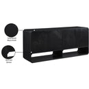  Meridian Parker Black Solid Wood And Ash Veneer Sideboard / Buffet IMAGE 12
