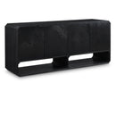  Meridian Parker Black Solid Wood And Ash Veneer Sideboard / Buffet IMAGE 1