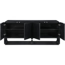  Meridian Parker Black Solid Wood And Ash Veneer Sideboard / Buffet IMAGE 3