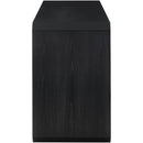  Meridian Parker Black Solid Wood And Ash Veneer Sideboard / Buffet IMAGE 6