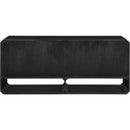  Meridian Parker Black Solid Wood And Ash Veneer Sideboard / Buffet IMAGE 7