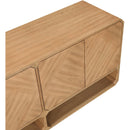  Meridian Parker Natural Solid Wood And Ash Veneer Sideboard / Buffet IMAGE 8