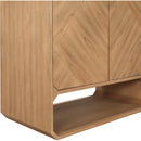  Meridian Parker Natural Solid Wood And Ash Veneer Sideboard / Buffet IMAGE 9