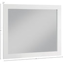  Meridian Monad White Birch Veneer Frame Mirror IMAGE 8