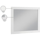  Meridian Monad White Birch Veneer Frame Mirror IMAGE 9