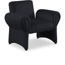  Manufacturer Color_Black -- Meridian Fleurette Stationary Fabric Accent Chair IMAGE 1