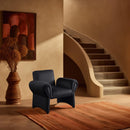  Manufacturer Color_Black -- Meridian Fleurette Stationary Fabric Accent Chair IMAGE 2