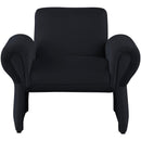  Manufacturer Color_Black -- Meridian Fleurette Stationary Fabric Accent Chair IMAGE 4