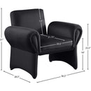  Manufacturer Color_Black -- Meridian Fleurette Stationary Fabric Accent Chair IMAGE 8