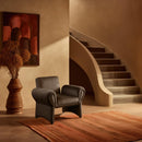  Manufacturer Color_Brown -- Fleurette Brown Velvet Upholstered Accent Chair IMAGE 2