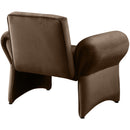 Manufacturer Color_Brown -- Fleurette Brown Velvet Upholstered Accent Chair IMAGE 5