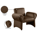  Manufacturer Color_Brown -- Fleurette Brown Velvet Upholstered Accent Chair IMAGE 9