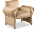  Manufacturer Color_Camel -- Fleurette Camel Velvet Upholstered Accent Chair IMAGE 1