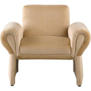  Manufacturer Color_Camel -- Fleurette Camel Velvet Upholstered Accent Chair IMAGE 4