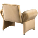  Manufacturer Color_Camel -- Fleurette Camel Velvet Upholstered Accent Chair IMAGE 5