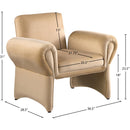  Manufacturer Color_Camel -- Fleurette Camel Velvet Upholstered Accent Chair IMAGE 8