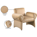  Manufacturer Color_Camel -- Fleurette Camel Velvet Upholstered Accent Chair IMAGE 9