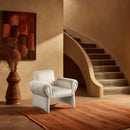  Manufacturer Color_Cream -- Fleurette Cream Velvet Upholstered Accent Chair IMAGE 2