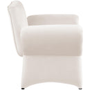 Meridian Fleurette Cream Velvet Accent Chair IMAGE 6