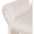  Manufacturer Color_Cream -- Fleurette Cream Velvet Upholstered Accent Chair IMAGE 7