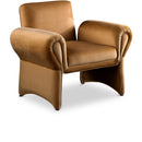 Meridian Fleurette Saddle Velvet Accent Chair IMAGE 1