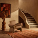  Manufacturer Color_Saddle -- Fleurette Saddle Velvet Upholstered Accent Chair IMAGE 2