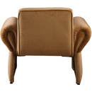  Manufacturer Color_Saddle -- Fleurette Saddle Velvet Upholstered Accent Chair IMAGE 3