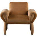  Manufacturer Color_Saddle -- Fleurette Saddle Velvet Upholstered Accent Chair IMAGE 4