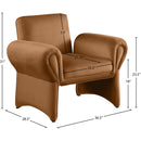 Meridian Fleurette Saddle Velvet Accent Chair IMAGE 8