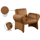  Manufacturer Color_Saddle -- Fleurette Saddle Velvet Upholstered Accent Chair IMAGE 9