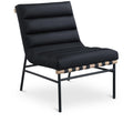 Meridian Burke Black Vegan Leather Accent Chair IMAGE 1