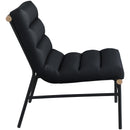 Meridian Burke Black Vegan Leather Accent Chair IMAGE 6
