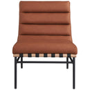  Manufacturer Color_Cognac -- Burke Cognac Boucle Fabric Upholstered Accent Chair IMAGE 5