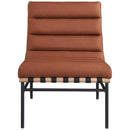 Meridian Burke Cognac Vegan Leather Accent Chair IMAGE 5
