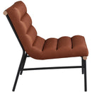 Meridian Burke Cognac Vegan Leather Accent Chair IMAGE 6