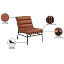 Meridian Burke Cognac Vegan Leather Accent Chair IMAGE 9