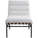 Meridian Burke Cream Boucle Fabric Accent Chair IMAGE 5
